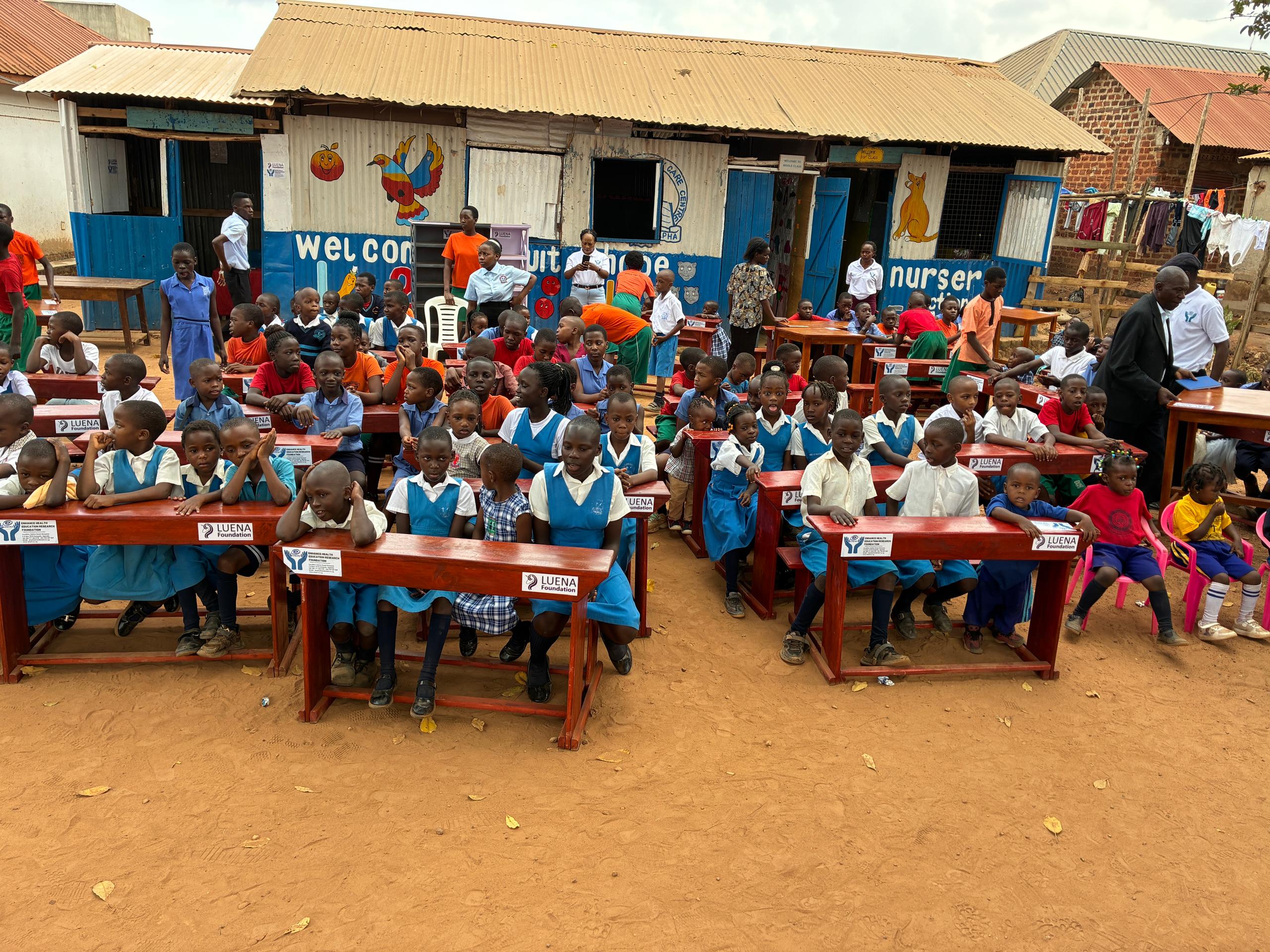 Volunteers supporting community development programmes